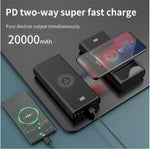 20,000mAh magnetic power bank in black and green