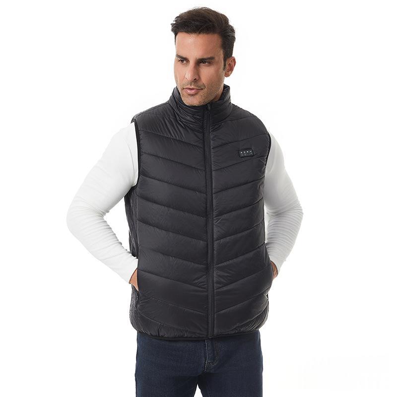 Men's USB heated vest, detail view