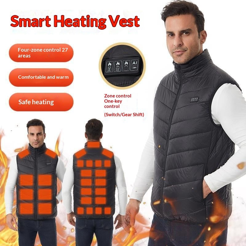 Men's USB heated vest, alternate view