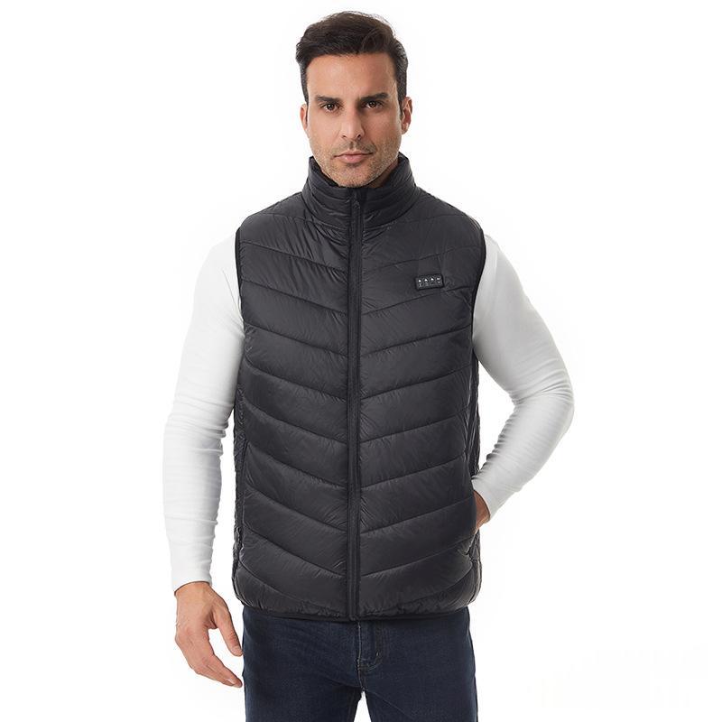 Men's USB heated vest in black and grey