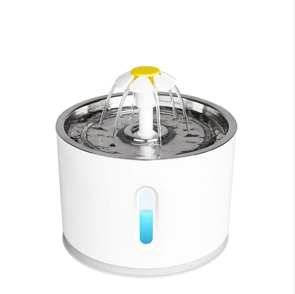USB Powered Automatic Pet Water Fountain With LED Lighting