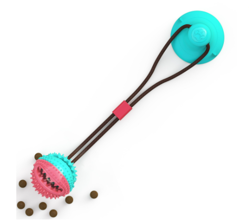 Silicon Suction Cup Teeth Cleaner Tug Toy For Dog